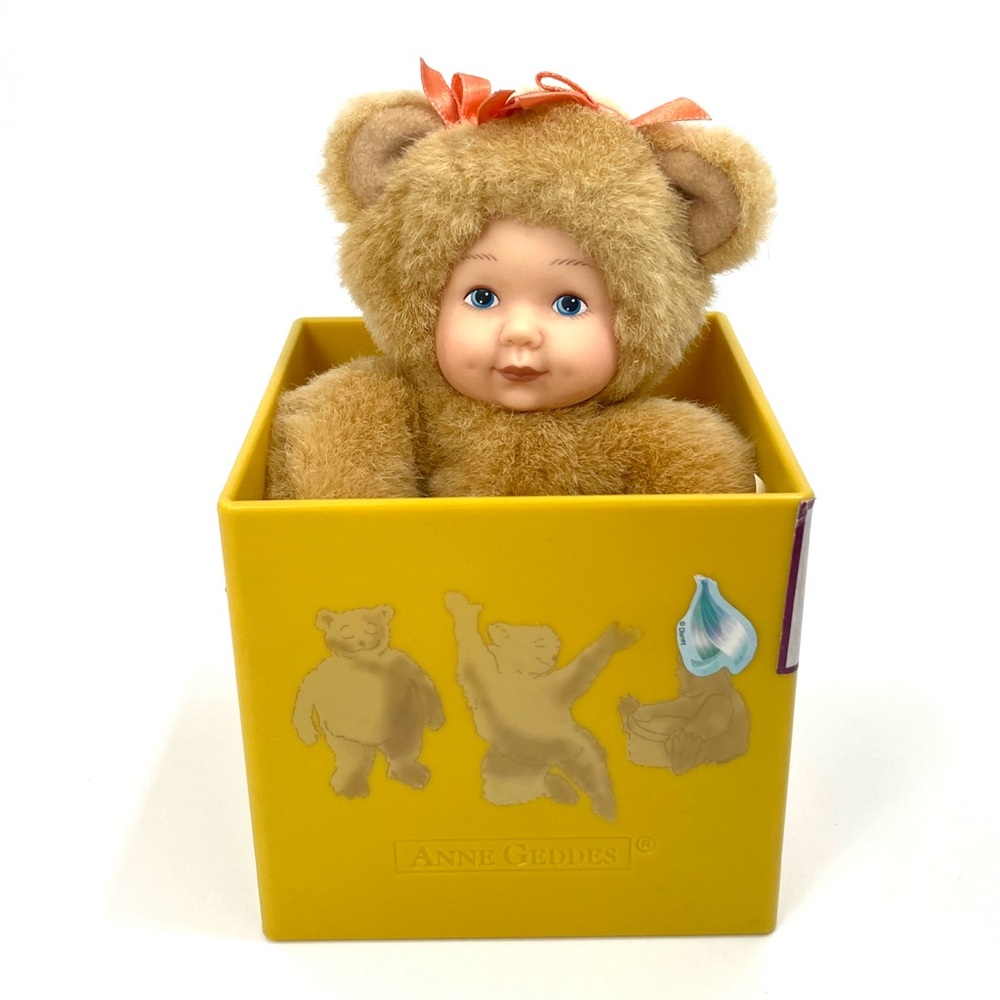 Vintage Anne Geddes Realistic Baby Bear Plush  Doll